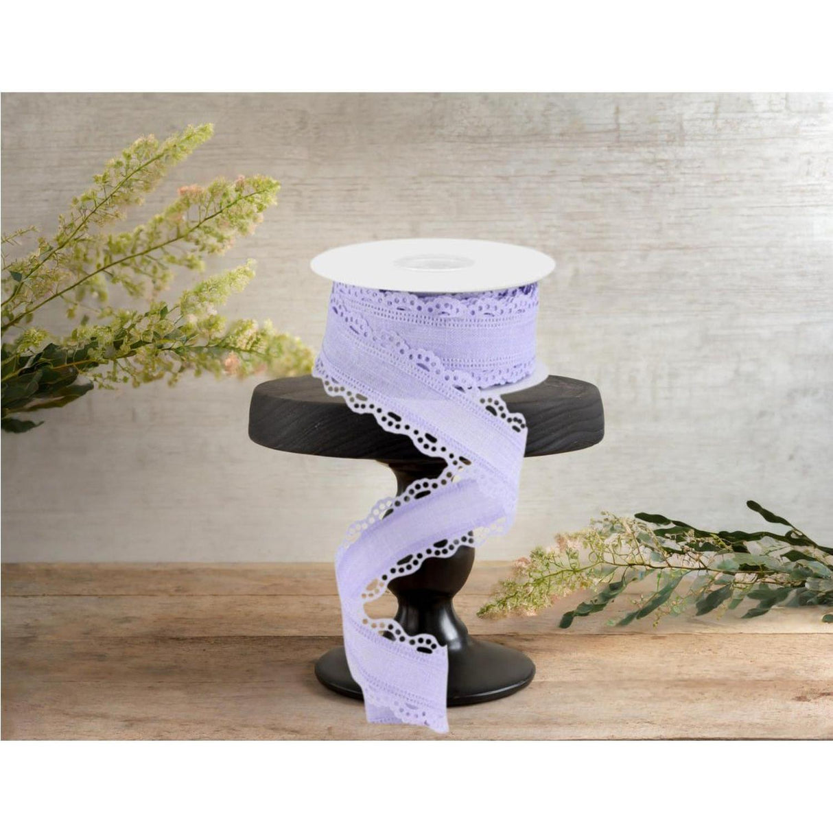 1.5" Scalloped Edge Ribbon: Light Lavender (10 Yard)