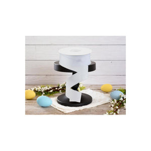 1.5" Shimmer Glitter Ribbon: White (10 Yards)