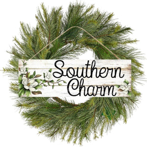 15" Wood Sign: Southern Charm