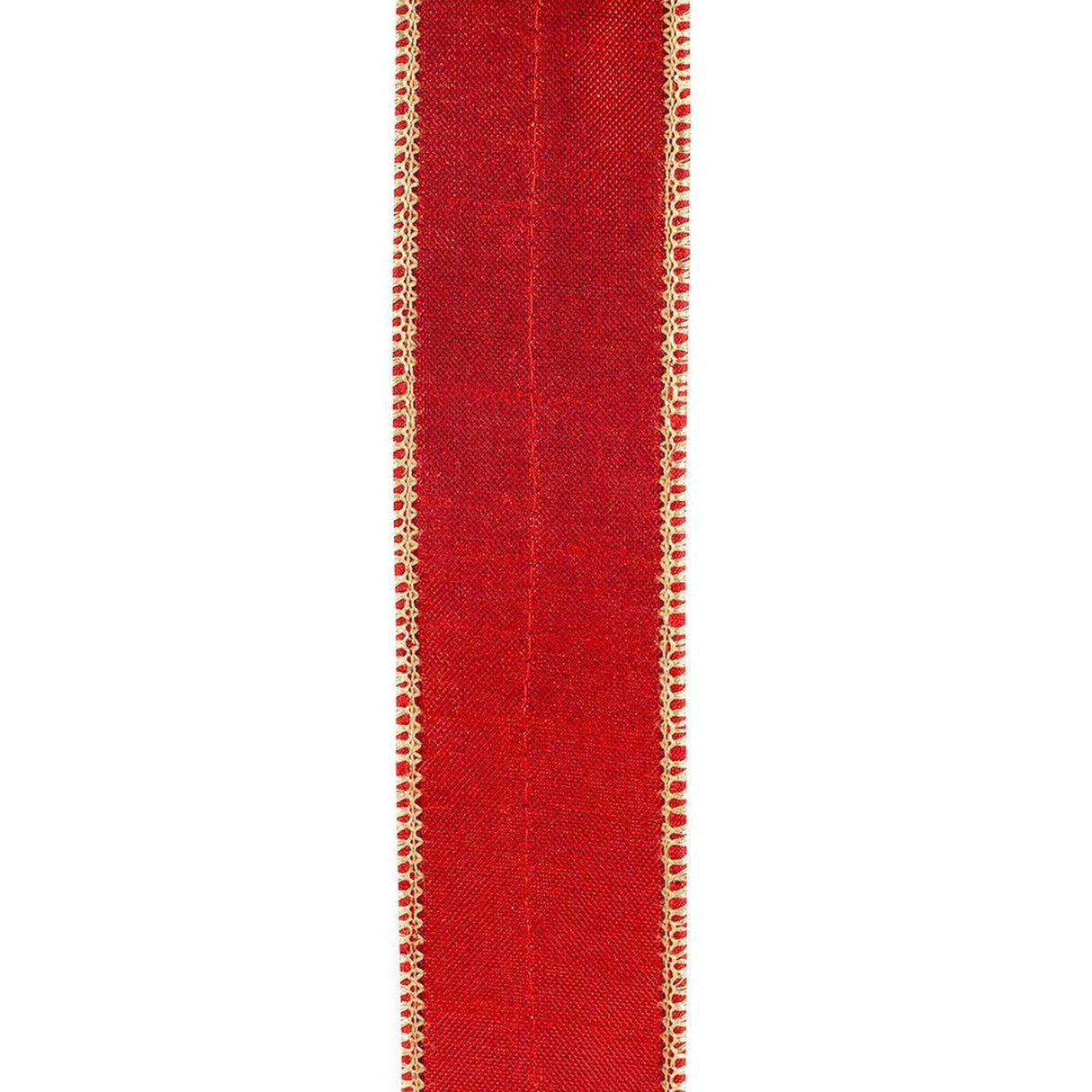 1.5in Holly Leaf Jewel Embroidery Ribbon: Red/Green (5 Yards)