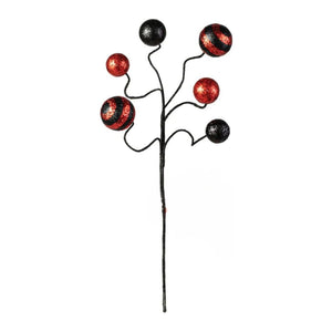 17" Glitter Ball Pick: Red & Black