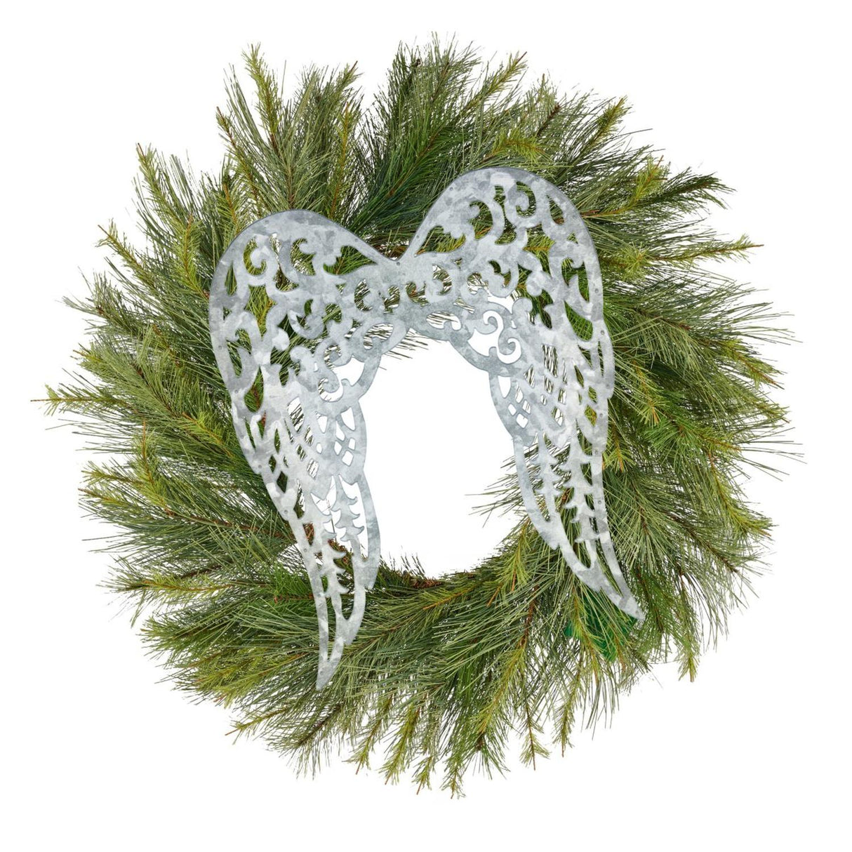 17" Metal Filigree Angel Wings: Acid Wash