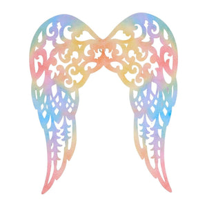 17" Metal Filigree Angel Wings: Colorful