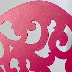 17" Metal Filigree Angel Wings: Hot Pink