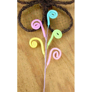 18" Glitter Swirl Spray: Pastel