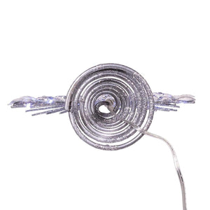 18-Light Cool White LED Silver Glittered Snowflake Tree Topper