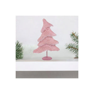 18.5" Fabric Sequin Christmas Tree: Pink