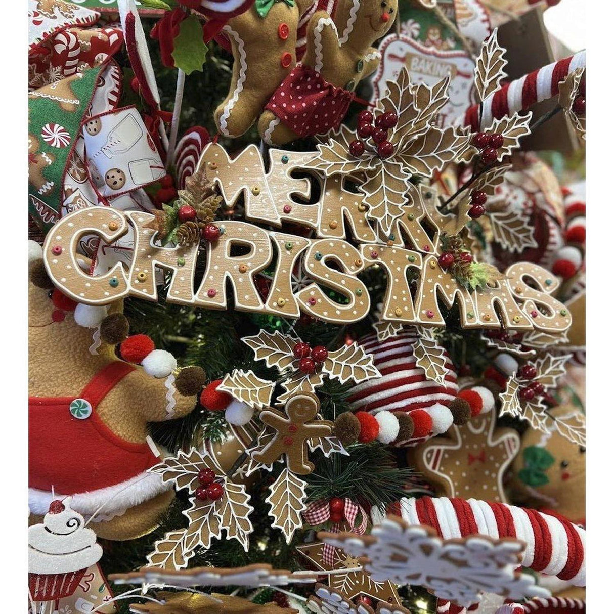 19" Gingerbread Merry Christmas Banner