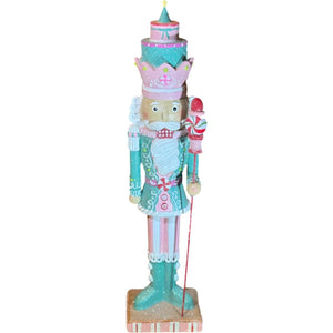 20" LED Pastel Christmas Nutcracker w/Staff