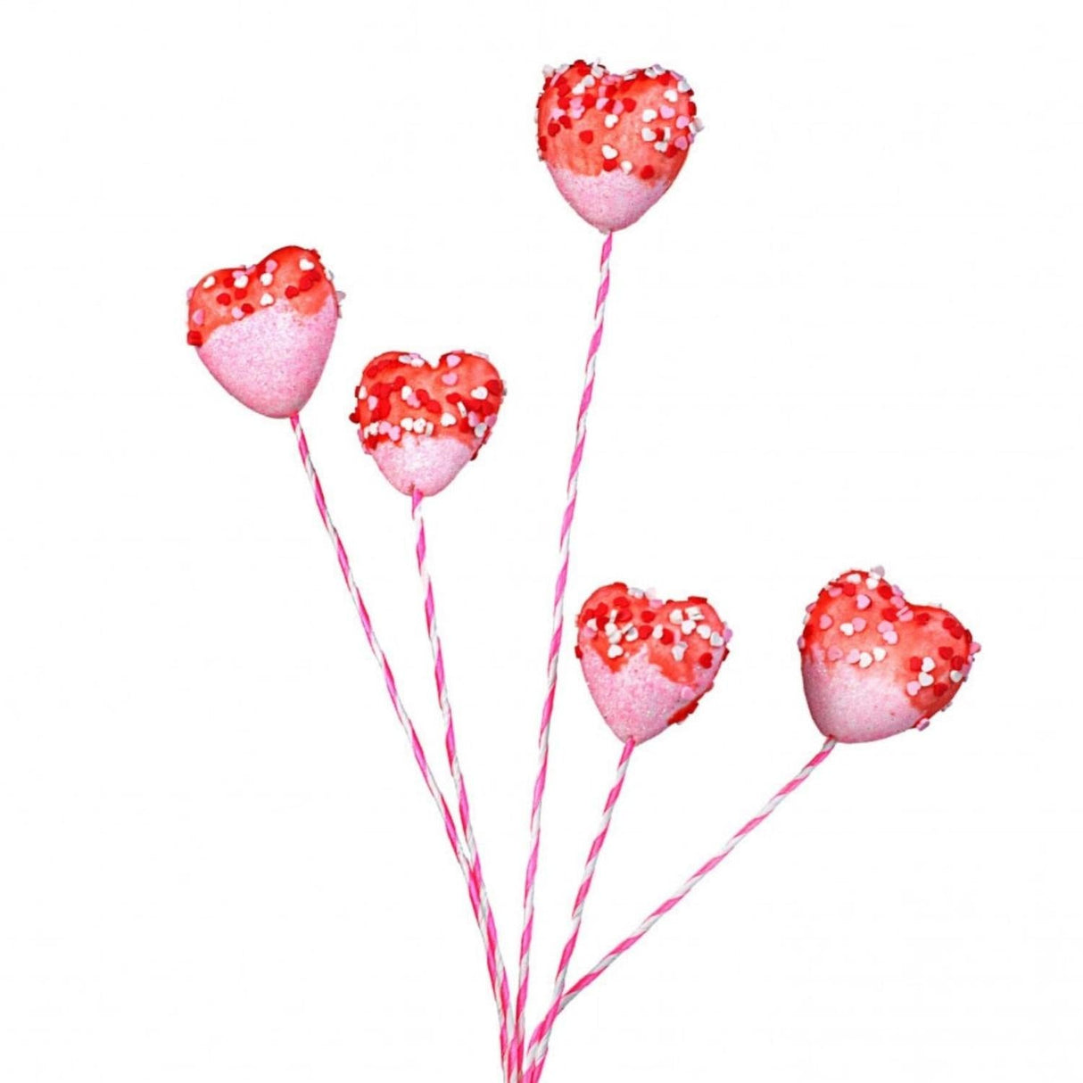 20" Sprinkle Heart Marshmallow Spray: Pink