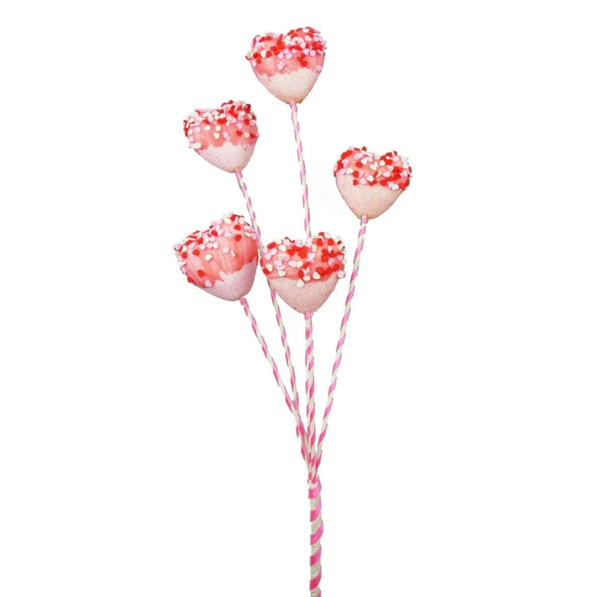 20" Sprinkle Heart Marshmallow Spray: Pink