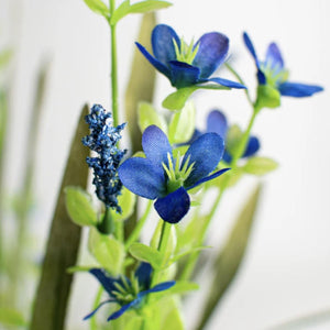 21" Flower & Grasses Filler Bush: Blue
