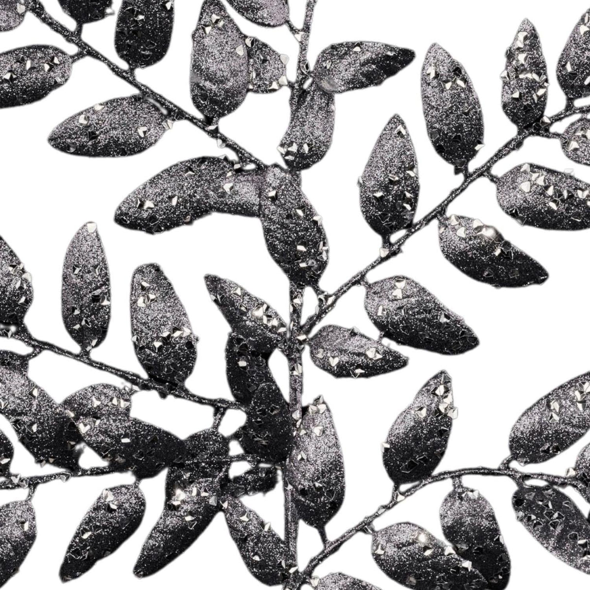 21" Glitter Honey Locust Spray: Smoke Blue