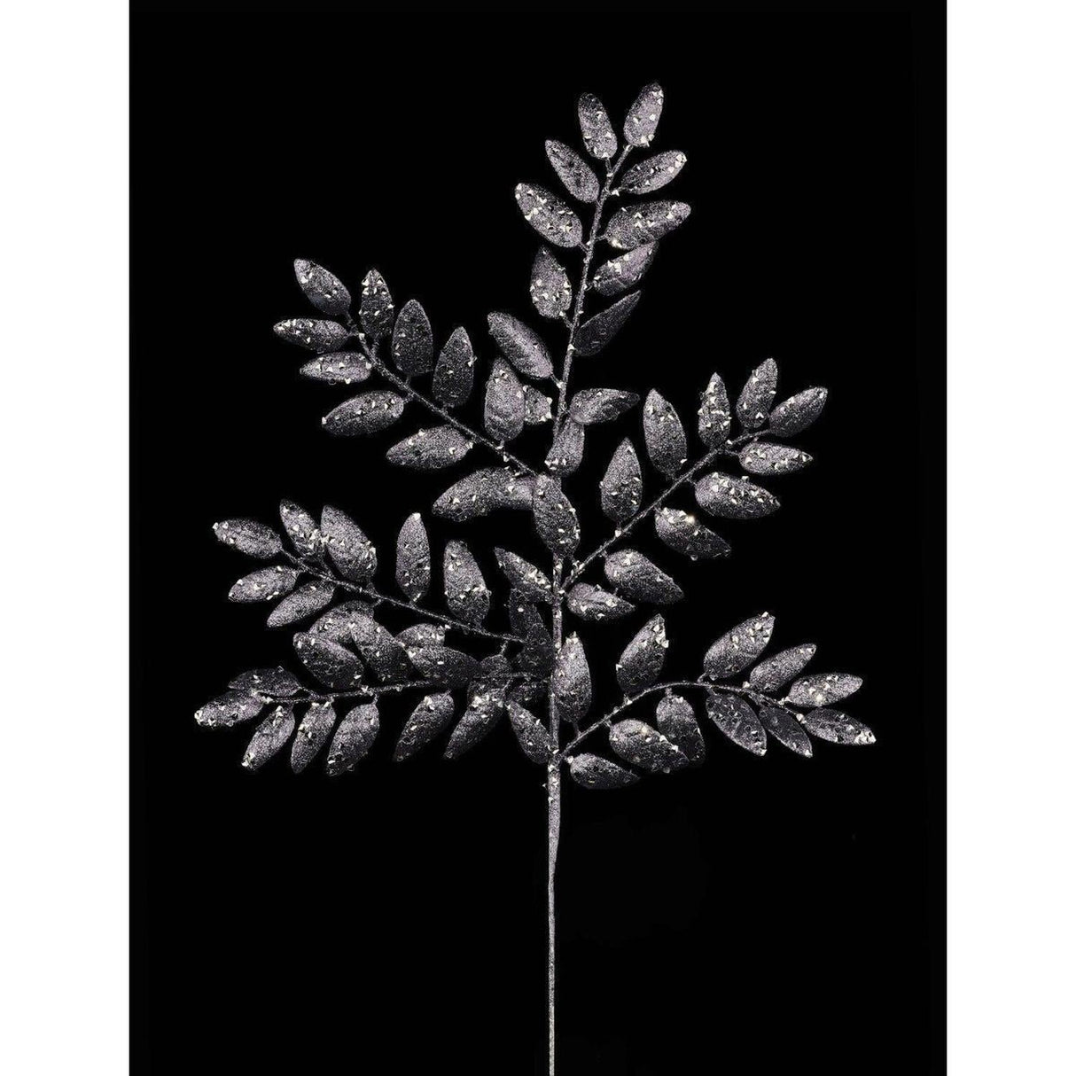 21" Glitter Honey Locust Spray: Smoke Blue
