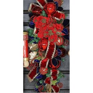 21" Magnolia Bloom Spray: Red