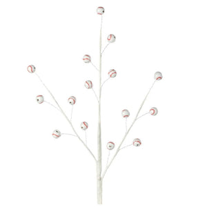 23" Wood Bead Sports Ball Spray: Baseball
