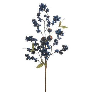 24" Blueberry and Pod Spray