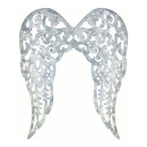 24" Metal Filigree Angel Wings: Acid Wash