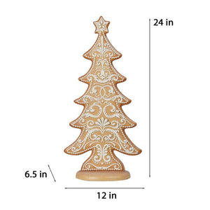 24" Resin Gingerbread Tree