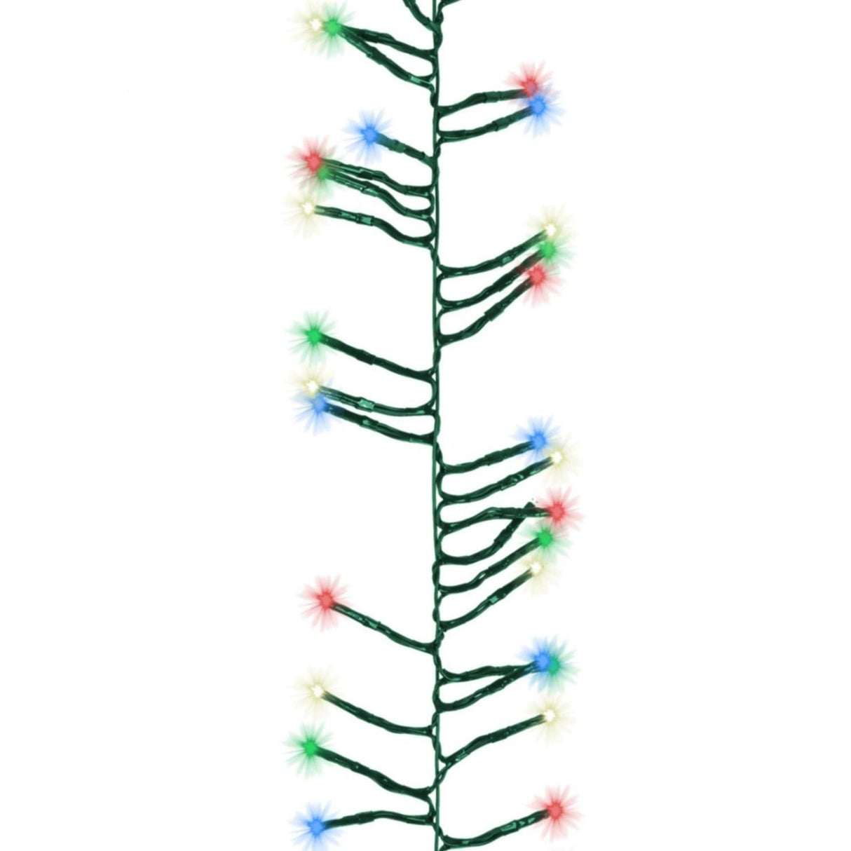 24' Twinkle Lights Green Wire: Mulit Color Lights