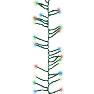 24' Twinkle Lights Green Wire: Mulit Color Lights