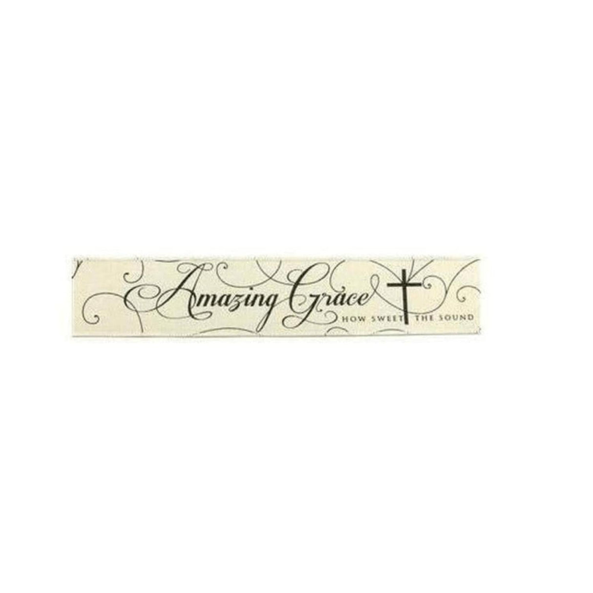 2.5" Amazing Grace Ribbon: Cream & Black (10 Yards)