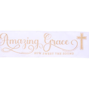2.5" Amazing Grace Ribbon: White (10 Yards)
