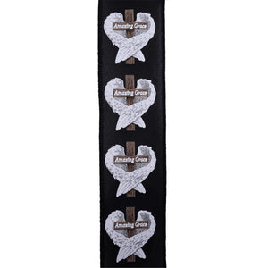2.5" Amazing Grace Wings Ribbon: Black (10 Yards)