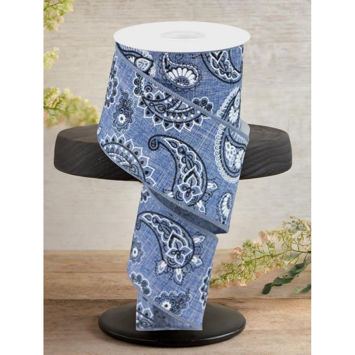2.5" Bandana Ribbon: Denim Blue  (10 Yards)