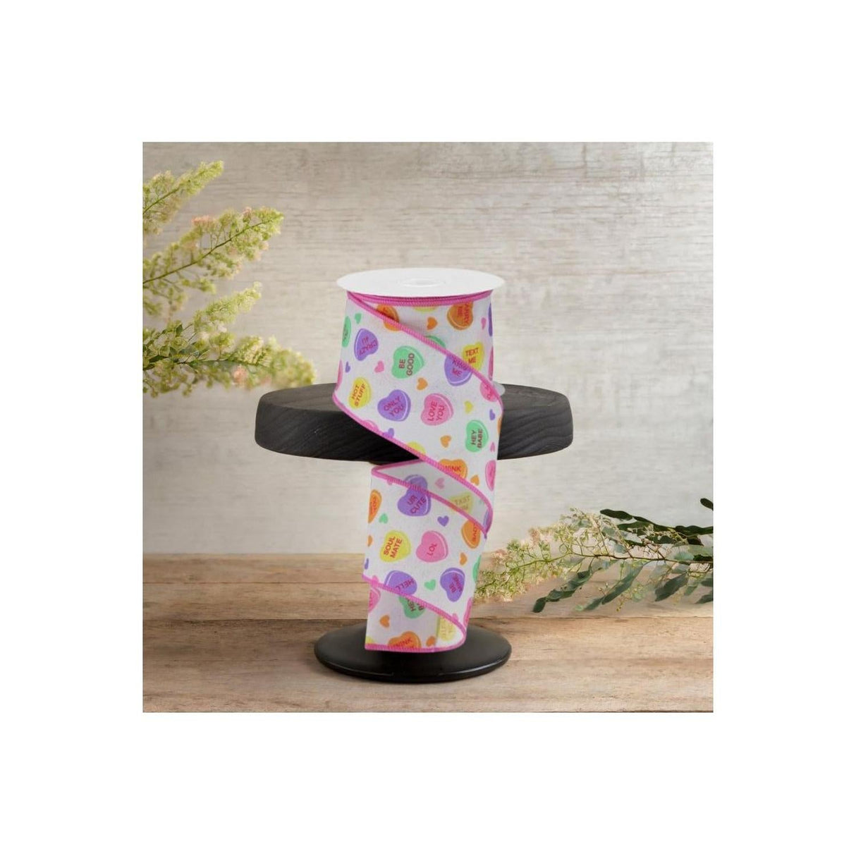 2.5" Conversation Hearts Ribbon: Royal Canvas (10 Yards)