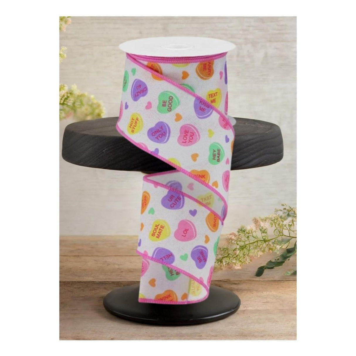 2.5" Conversation Hearts Ribbon: Royal Canvas (10 Yards)