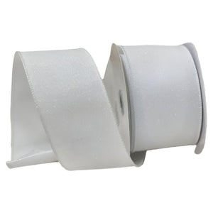 2.5" Crystal Shine Ribbon: White (10 Yards)