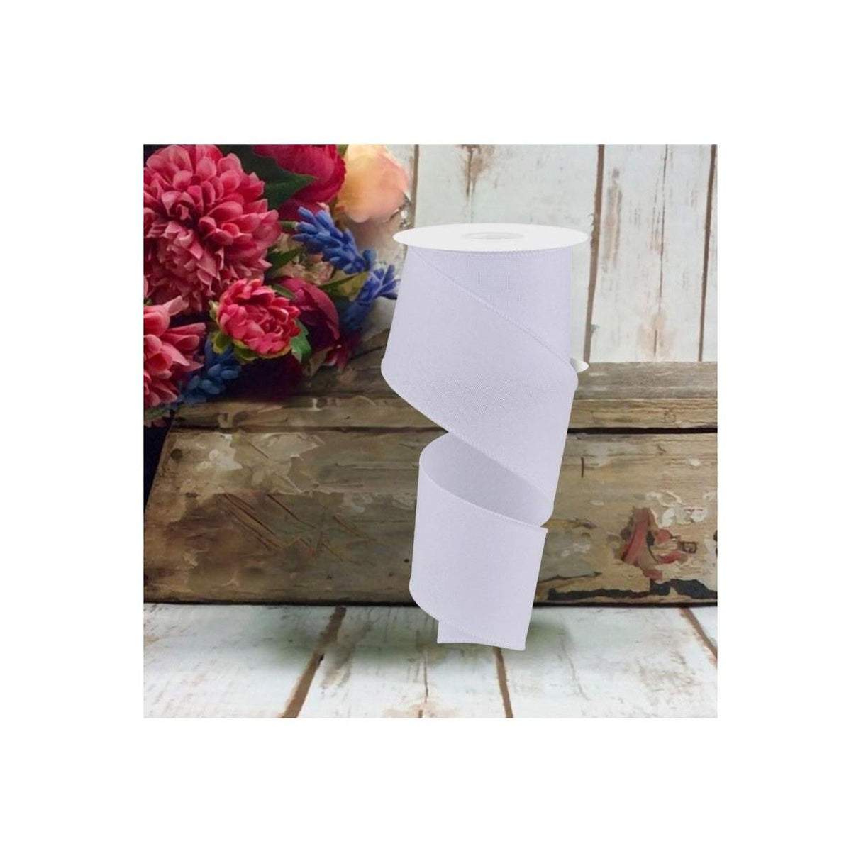2.5" Crystal Shine Ribbon: White (10 Yards)