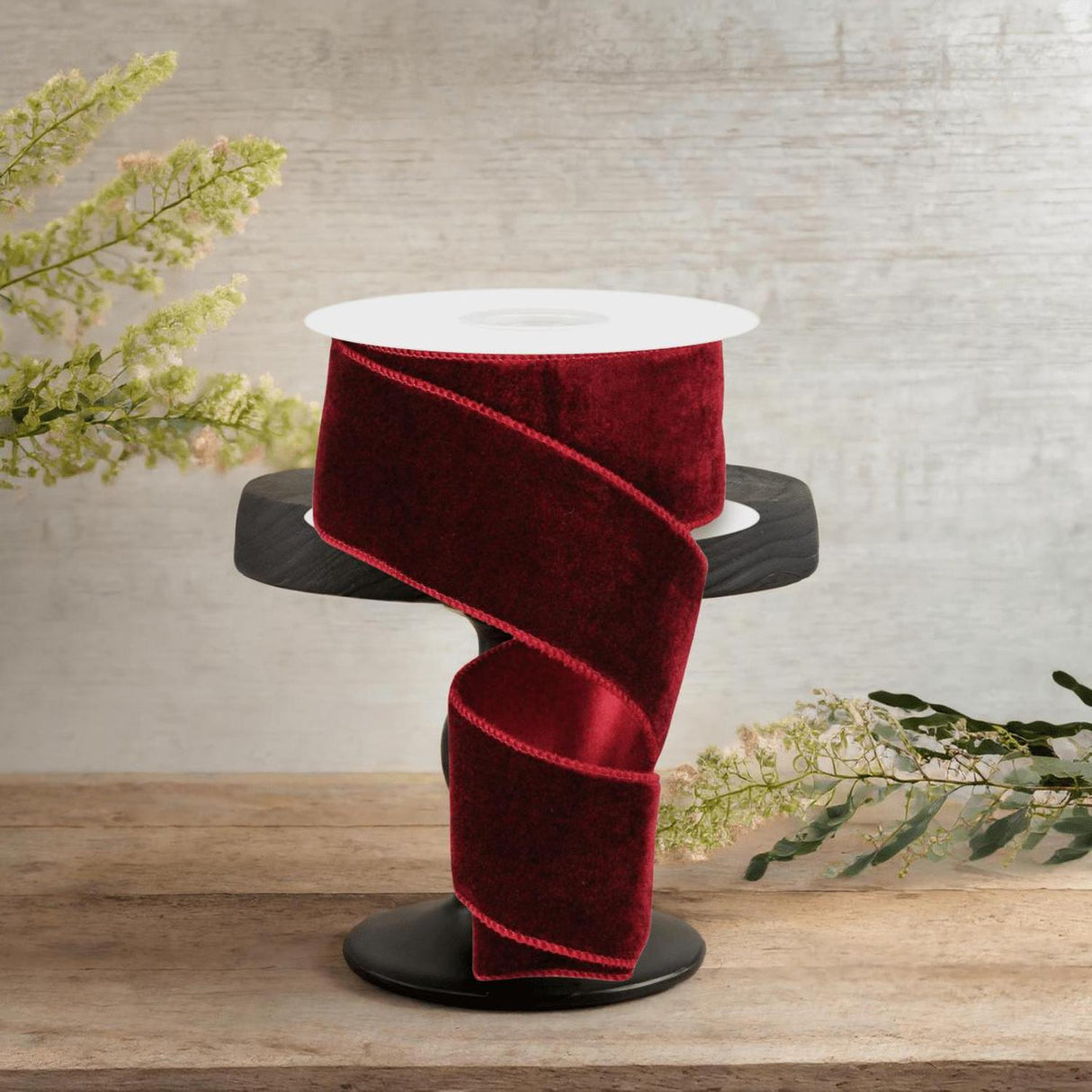 2.5" Deluxe Velvet Ribbon: Burgundy (10 Yard)