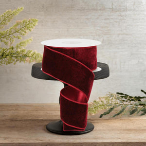 2.5" Deluxe Velvet Ribbon: Burgundy (10 Yard)