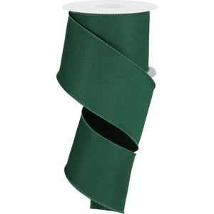 2.5" Diagonal Weave Ribbon: Hunt Green (10 Yards)