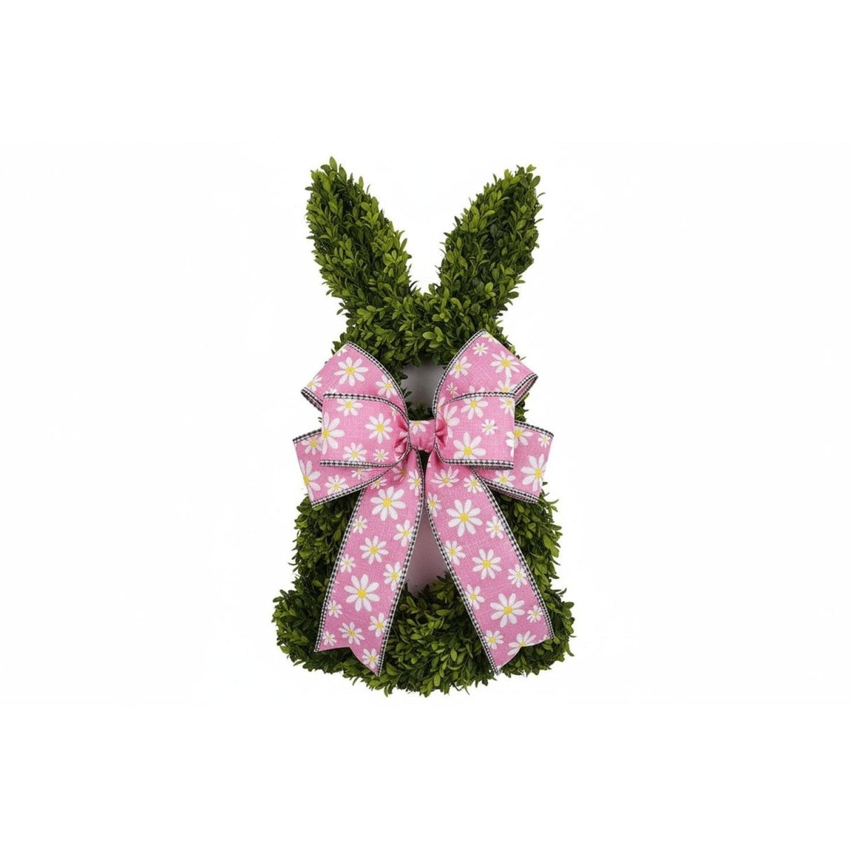 2.5" Embroidered Daisy Check Ribbon: Pink (10 Yards)