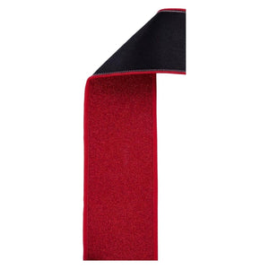 2.5" Fine Glitter Fused Back Ribbon: Red/Black (10 Yards)