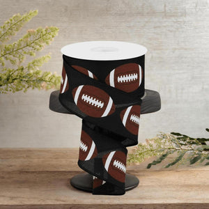 2.5" Football Ribbon: Black (10 Yards)