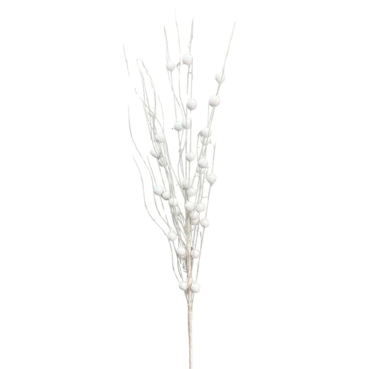 25" Glitter Ball Spray: White