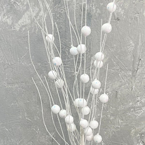 25" Glitter Ball Spray: White