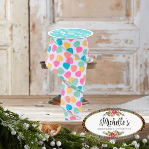 2.5" Glitter Gumdrop Ribbon: Pastel (10 Yards)