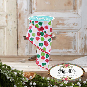 2.5" Glitter Gumdrop Ribbon: Primary (10 Yards)