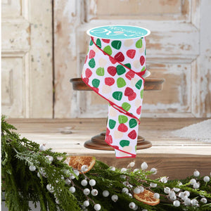 2.5" Glitter Gumdrop Ribbon: Primary (10 Yards)
