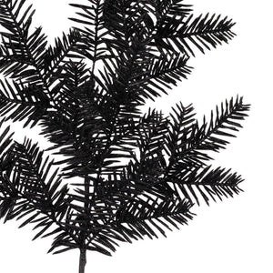 25" Glitter Hemlock Spray: Black