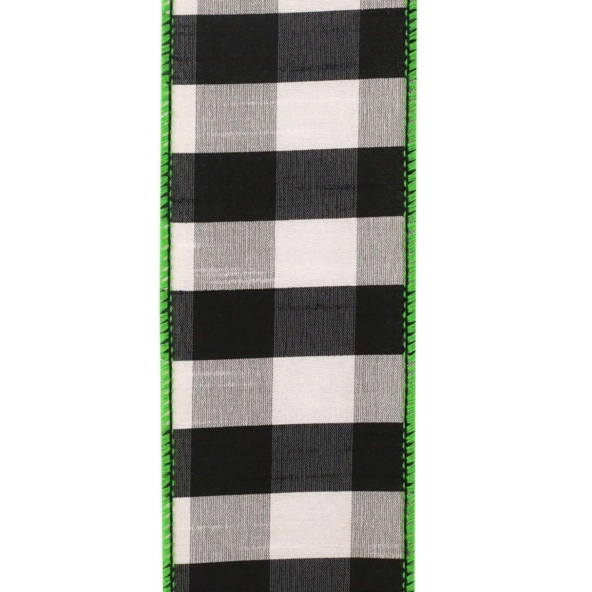 2.5" Grand Check Ribbon: Black/White (10 Yards)