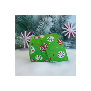 2.5" Hard Candy Ribbon: Green (10 Yards)