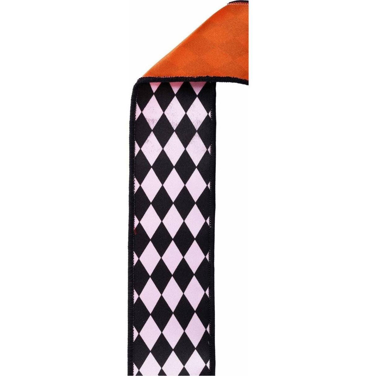 2.5" Harlequin Fused Back Ribbon: Orange (10 Yards)