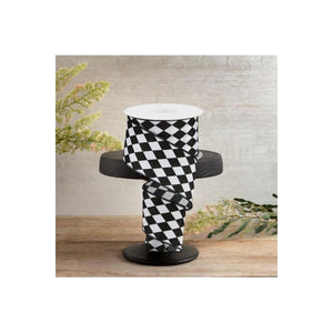 2.5" Harlequin Ribbon: Black (10 Yards)