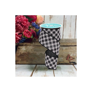 2.5" Multi Circles and Dots Ribbon: Black (10 Yards)